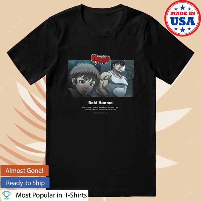 Yujin Clothing Baki Hanma They Don't Stand A Chance Shirt New Black